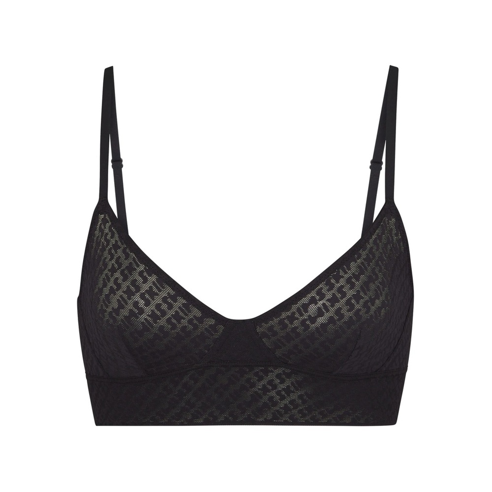 SKIMS LOGO MESH TRIANGLE BRALETTE